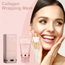 Collagen Night Wrapping Mask 75g / 2.65oz Overnight Care Mask Cream With Brush