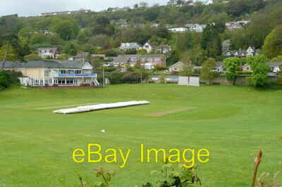 Foto 6x4 Ventnor Cricketplatz Ein ungewöhnlicher Boden, wo der Wicketbereich c2010