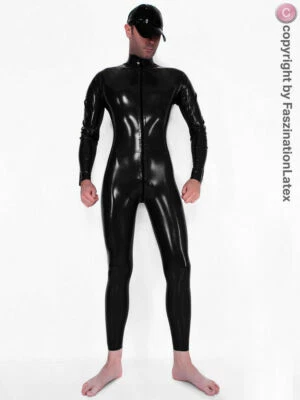 LATEXA LATEX ANZUG - Ganzanzug in SCHWARZ von XS bis XXXL wählbar!