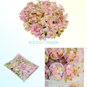 Mybbshower Pink White Gold Wedding Confetti Baby Shower Decorations