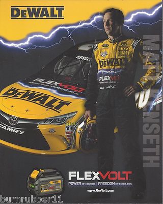 2016 MATT KENSETH ''DEWALT FLEX VOLT '' #20 NASCAR SPRINT CUP POSTCARD