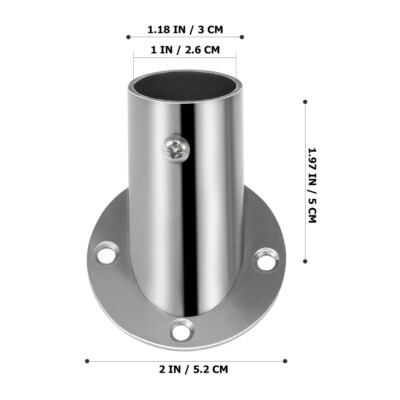 2PCS Closet Socket Bracket Closet Pole Closet Rod Support Rod End Holder