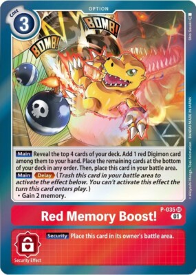 Red Memory Boost! Foil - P-035 NM - Digimon TCG