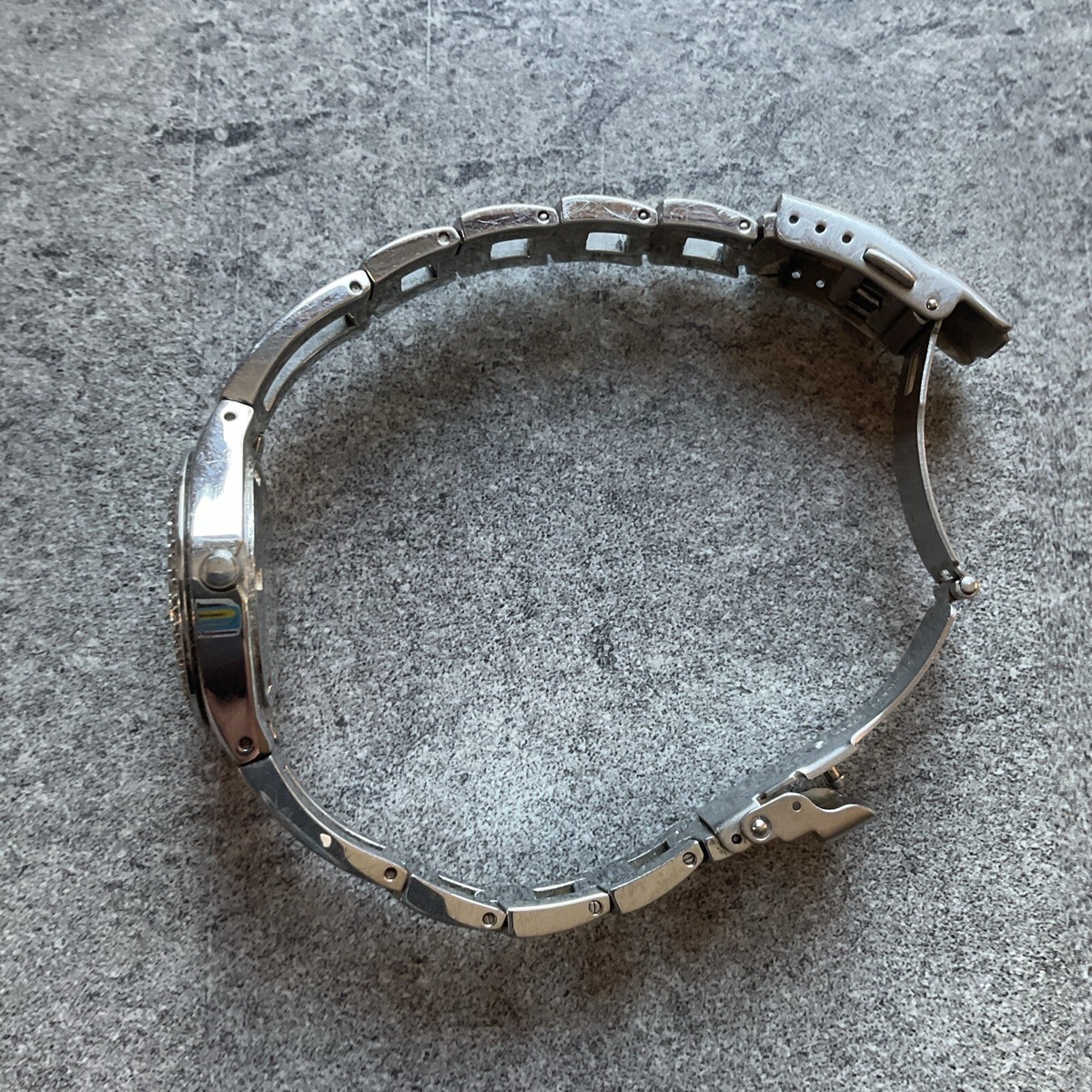 Fossil Womens Watch AM3458 29mm Silver Tone Case W/Crystal 
