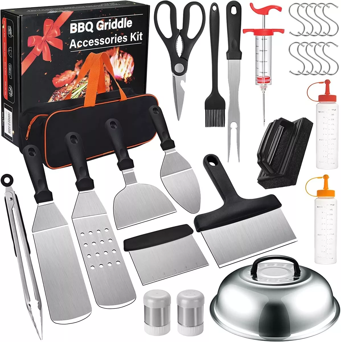 Blackstone Grill Accessories Kit, 29PC BBQ Griddle Tools Set for Outdoor  Camping