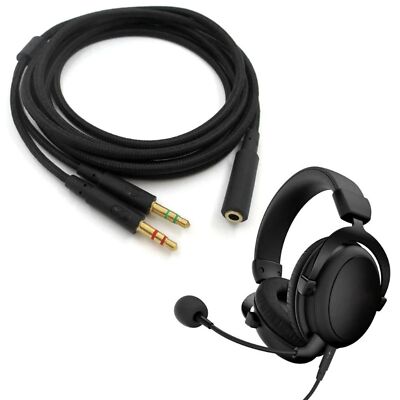 2 in1 Splitter Kabel für HyperX Cloud Core/Cloud II/Cloud Mix/Flight/Alpha 22cm