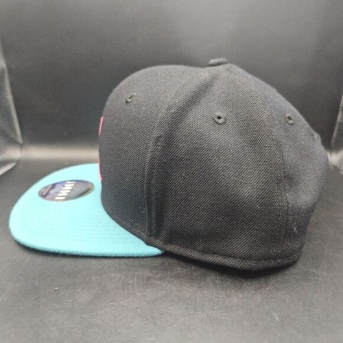 Nike Air Jordan Hat Cap Pink and Teal Crackled Elephant Print Snapback - Picture 4 of 7
