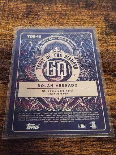 2021 Topps Gypsy Queen - Tarot of the Diamond #TOD-12 Nolan Arenado - Picture 2 of 2