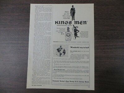 Kings Men Grooming Aids US Saving Bonds Magazine Ads 1958