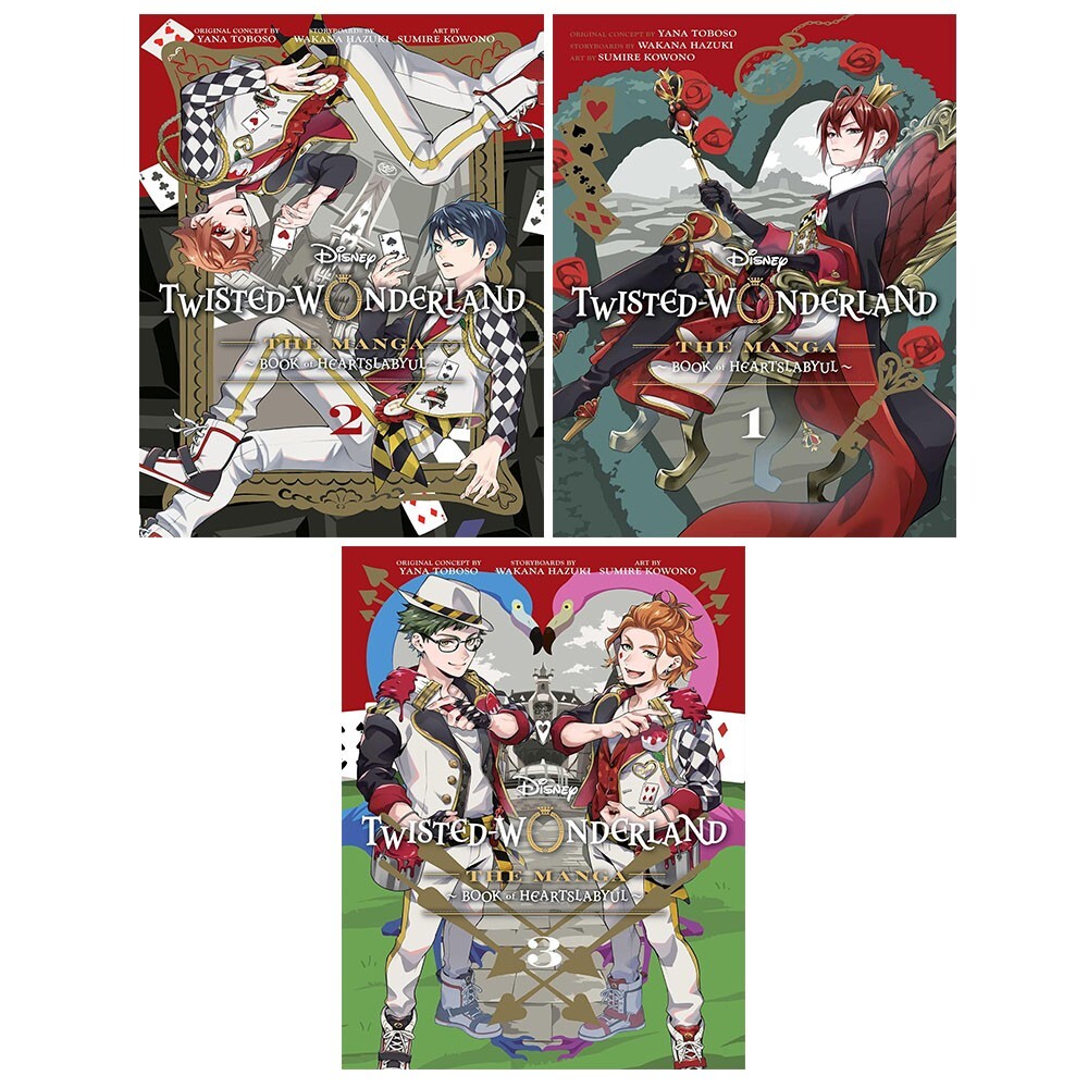 Disney Twisted-Wonderland Manga Heartslabyul 3 Books Set by Yana Toboso