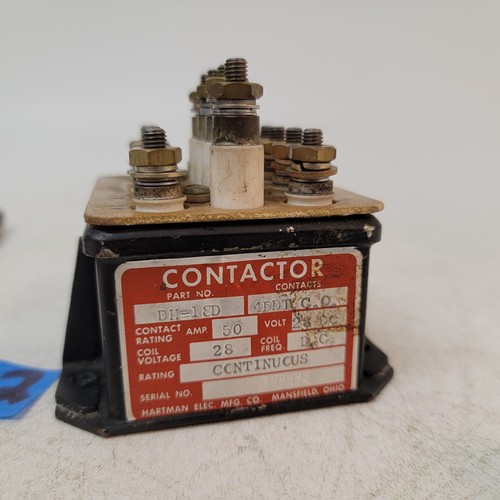 Hartman Electric Contactor Mil Relay DH-18D 28 Coil V. 50 A 28 VDC 4 PDT - Foto 3 di 14