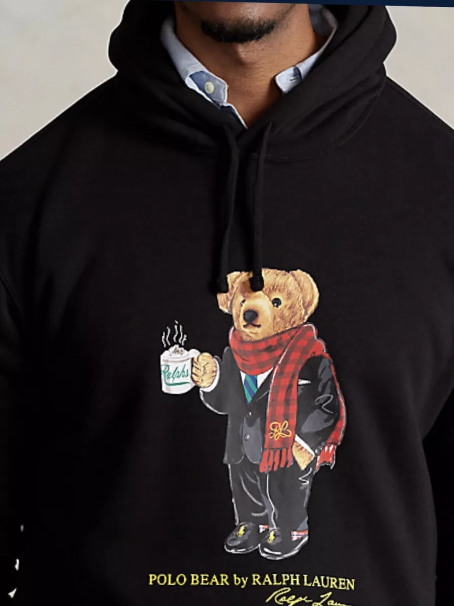 Ralph lauren bear sales hoodie mens