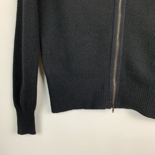 J. Crew Sweater Black Wool Pullover Bead Shoulders Long Sleeve Back Zip Size XS - Picture 8 of 12