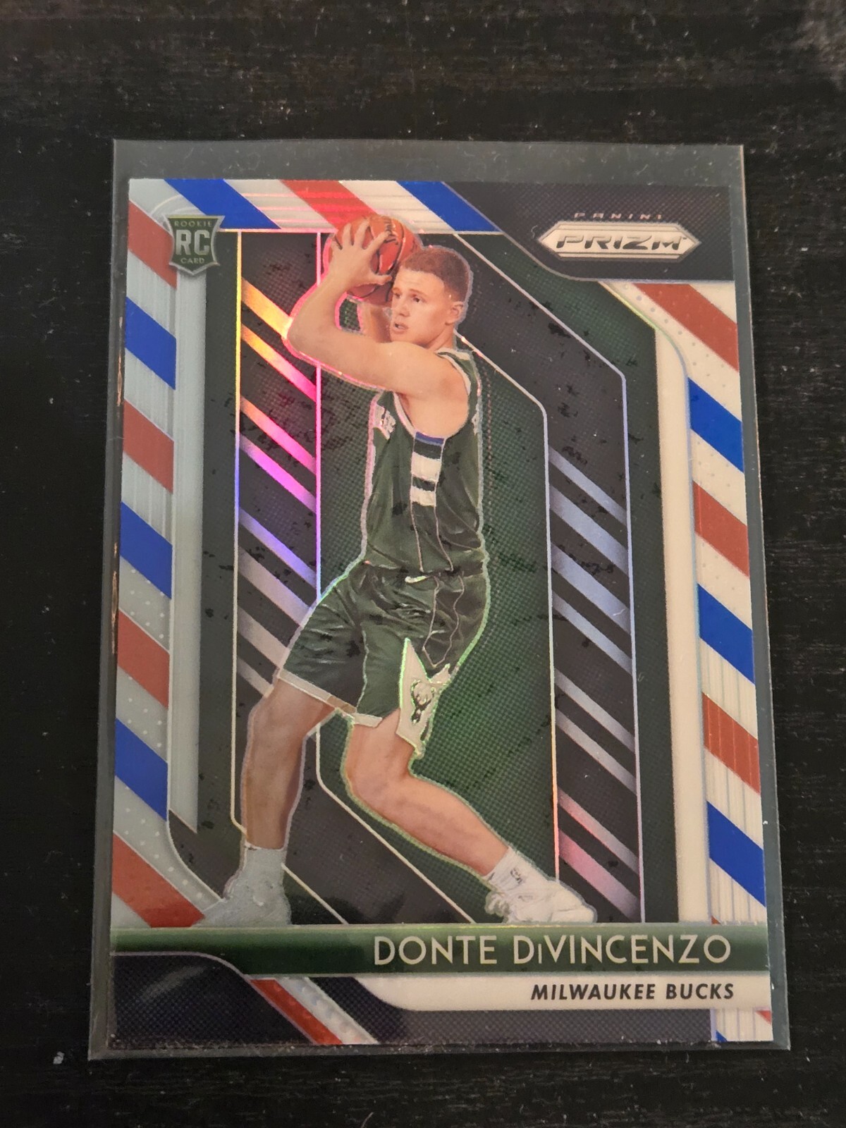 Donte DiVincenzo Rookie 2018-19 Panini Prizm #246 Red White & Blue RWB D
