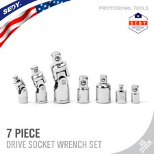 7pc 1/4 3/8 1/2 Drive Universal Joint Adapter...