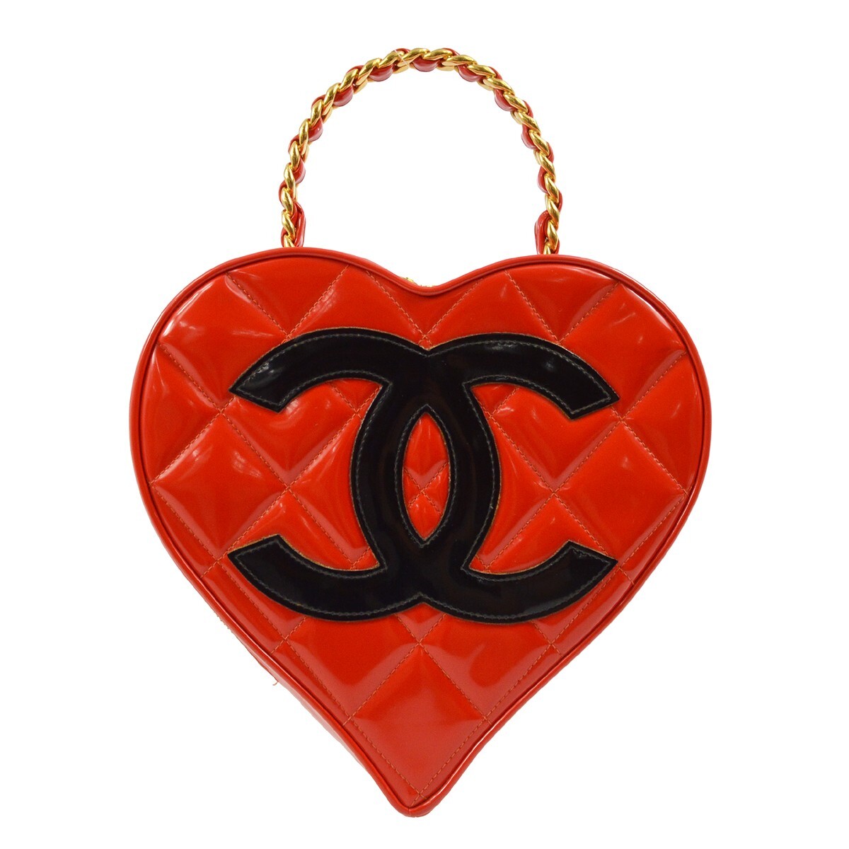 Chanel Red Heart Vanity Handbag 162216