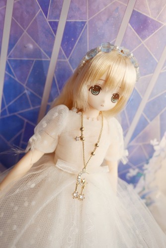 newBJD doll 1/6 ob24 moon necklace pearl bird cage hot air balloon sweater chain - Picture 12 of 15