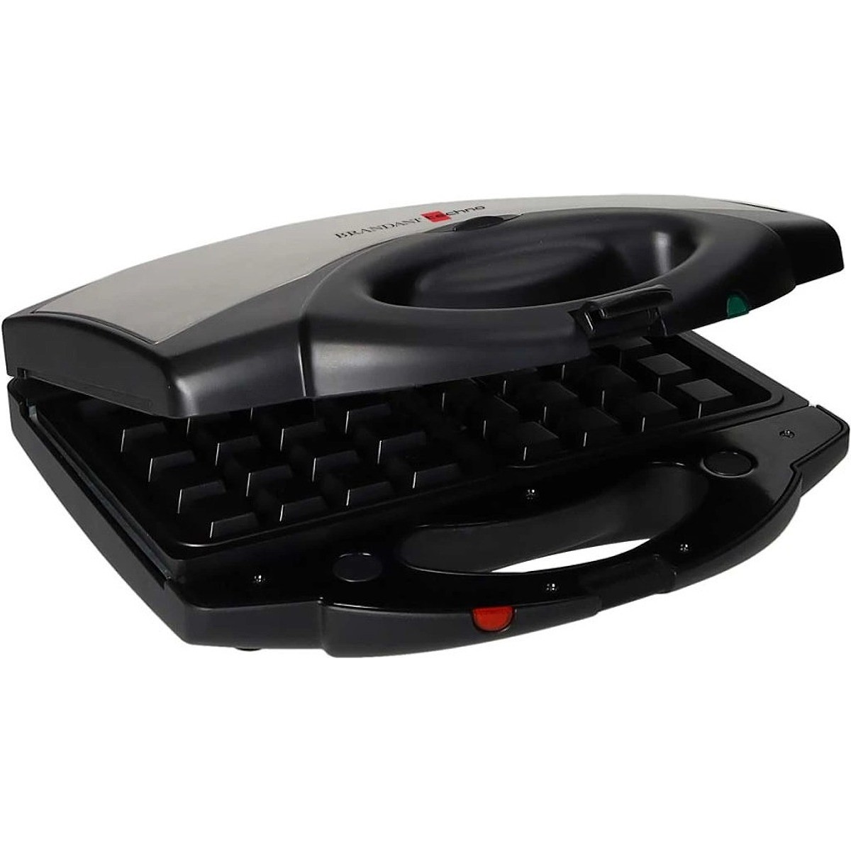 Tostiera elettrica Brandani Techno piastre rimovibili inox alluminio