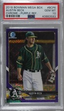 2018 Bowman Mega Box Purple Mojo Refractor 50/250 Austin Beck PSA 10 GEM MT g6p