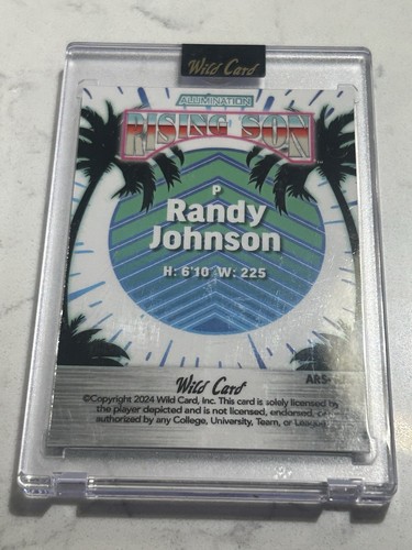 2024 Wild Card Just Hits Randy Johnson Teal Rising Son /10 Arizona Diamondbacks - Picture 3 of 3