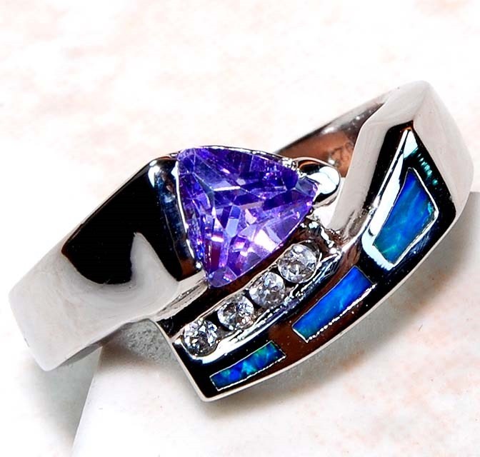 1CT Amethyst 925 Solid Sterling Silver Ring Jewelry Sz 7 GA3-4