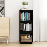 BüCherregal Raumteiler Massivholz Kiefer Schwarz 40X35X103 Cm