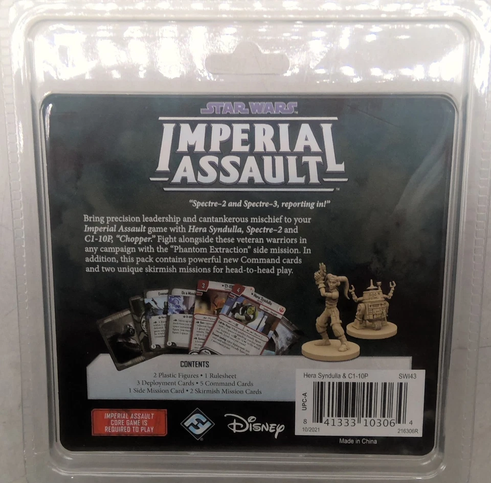 STAR WARS IMPERIAL ASSAULT ~ ALLY PACK HERA SYNDULLA AND C1-10P ~ NEW & SEALED - Image 2 of 2
