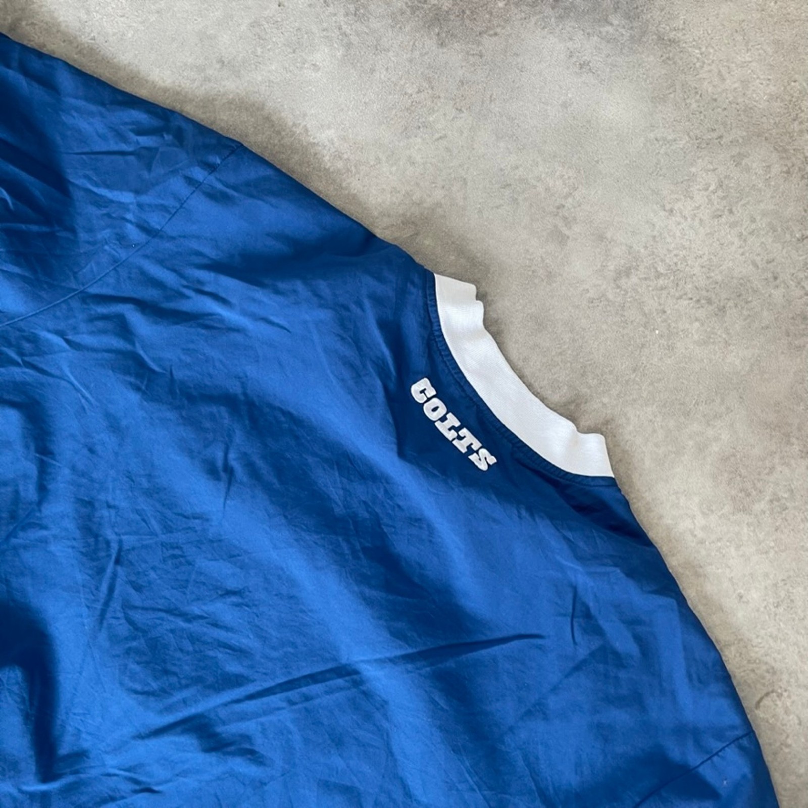 NFL Indianapolis Colts Anorak Mens Large Y2K Vintage Pullover Jacket Blue White image 9