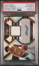 2022-23 Panini Select - Premier Level Max Christie #181 (RC) RPA /199 Psa 10 Aut