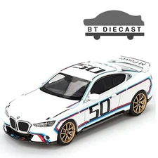 MINI GT BMW 3.0 CSL #50 M POWER 1/64 DIECAST MODEL CAR WHITE MGT00863
