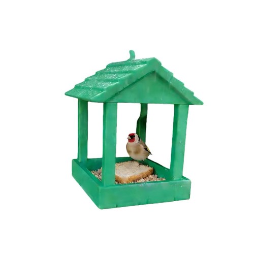 Mangiatoia per uccellini sospesa con spazio per più uccellini - 10x13 cm - - Bianco Verde - Foto 3 di 13