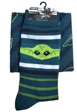 BABY YODA Crew Socks with Bandana Size 6-12. STAR WARS The Mandalorian