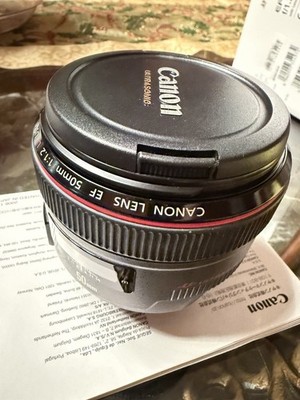NEW Canon EF 50mm f/1.2 L USM Lens - Hood, Case, Free UV Filter