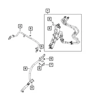 Genuine Mopar Heater Return Hose And Tube 68276702AB