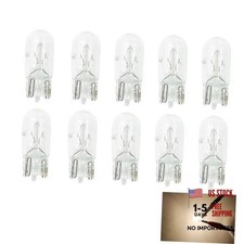 White 12V 5W T10 Car Wedge Light - Bright Auto Dashboard Gauge - 10 PCS T10
