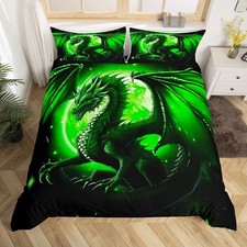 Dragon Duvet Cover Set Full Size,Starry Sky Moon Night Bedding Set 3Pcs for K...