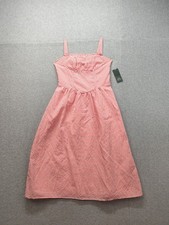 Wild Fable Women Dress XS Red Gingham Sleeveless Square Neck Strappy A Line Fit