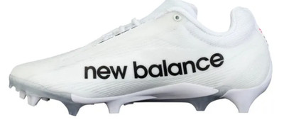 New Balance BurnX4 Low LX Men's Lacrosse Cleat-White/Gray  Many Sizes Available