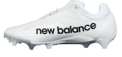 New Balance BurnX4 Low LX Men's Lacrosse Cleat-White/Gray Many