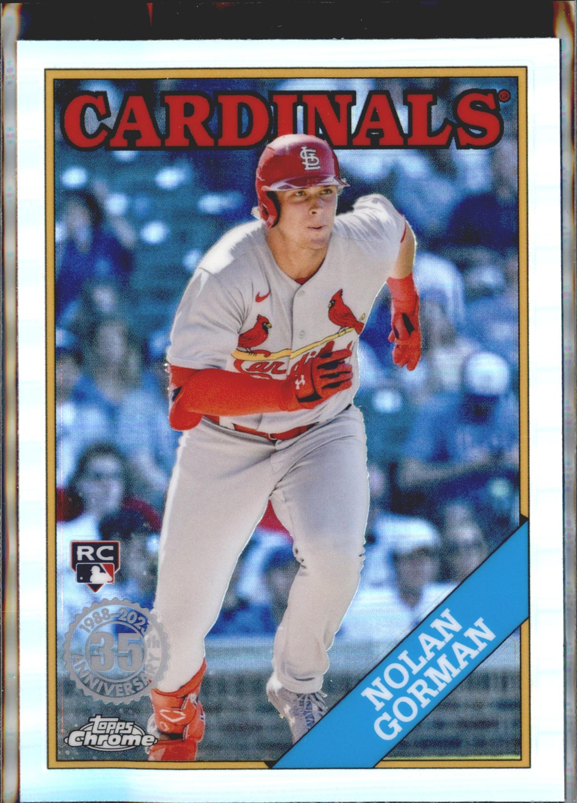 2023 Topps Chrome #88BC-18 Nolan Gorman 1988 Topps Baseball 35th Anniversary