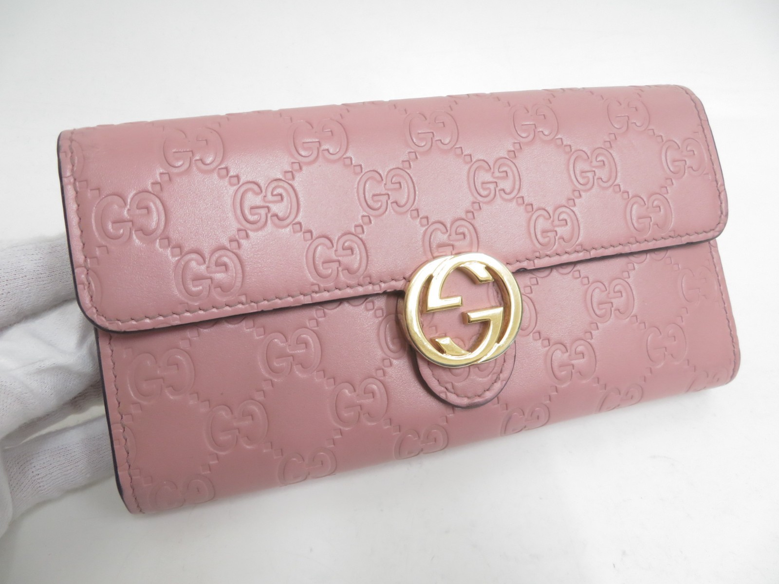 GUCCI GG Interlocking guccissima  Leather Biford Long Wallet I#50236 thumbnail 3