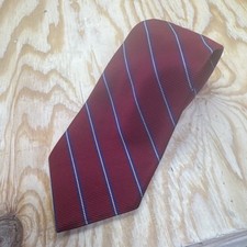 Ralph Lauren LRL Red Blue Silk Tie Classic Striped Regimental Businesswear Grad