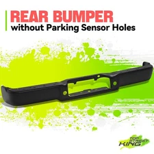 Black Rear Bumper Face Bar Fleetside w/o Park Sensor Holes for Ford F 150 04-06