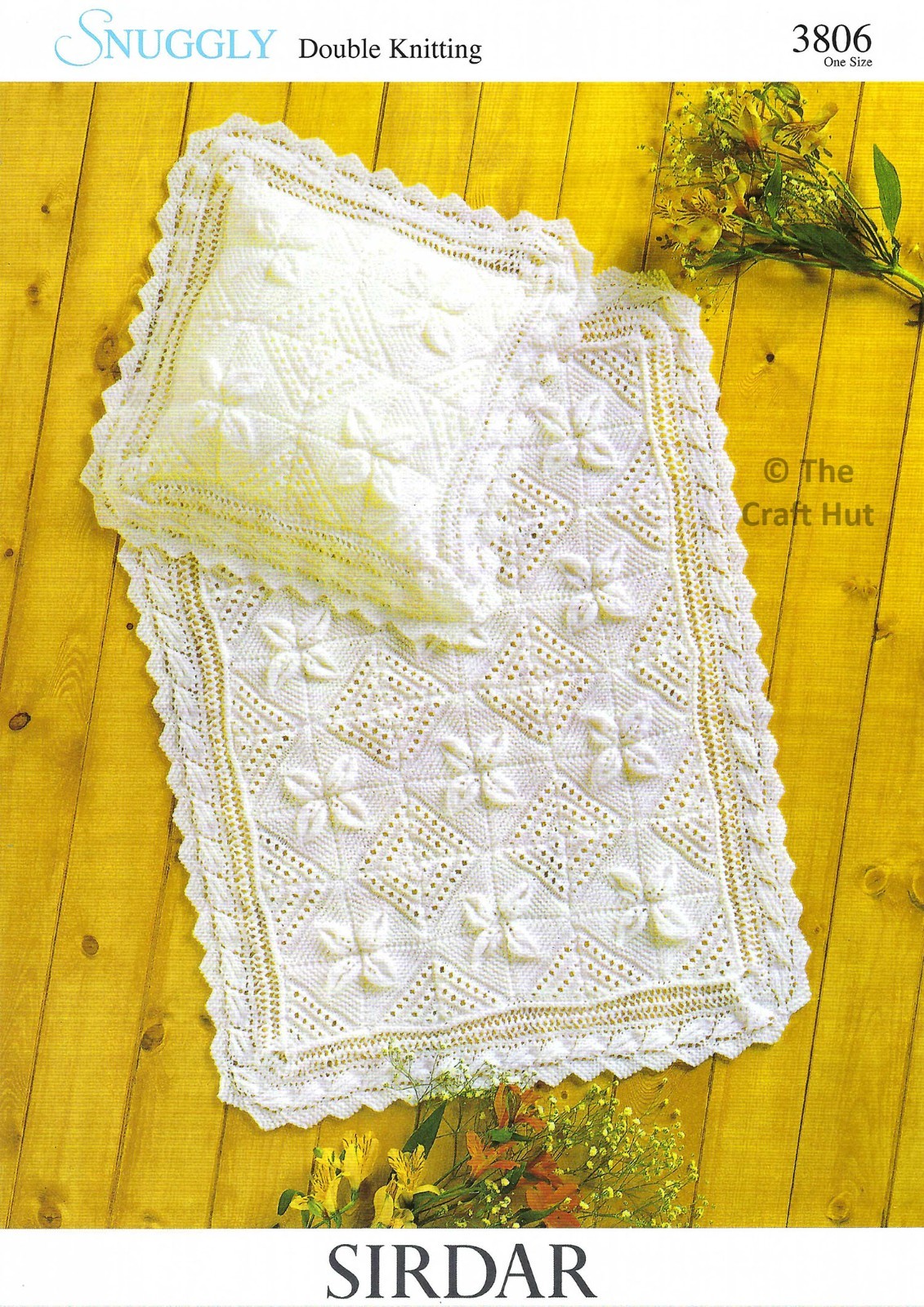 Hand Knitting PATTERN ONLY Sirdar Baby Toddler Blanket & Pi1lowcase 3806 New