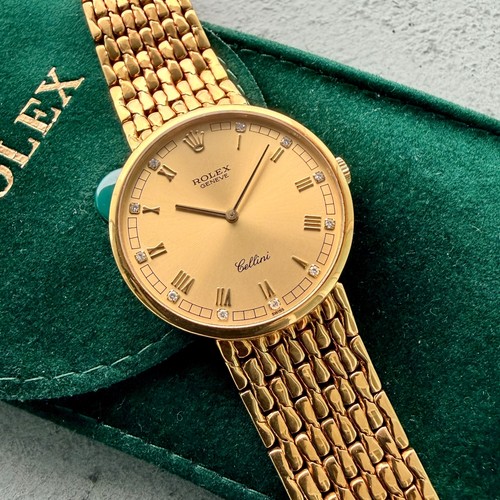 Rolex Cellini 18k yellow Gold 5144 Unpolished Factory Diamond Dial