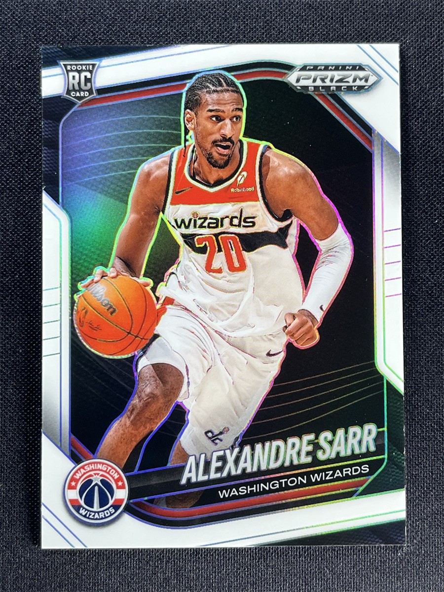 2024-25 Panini Prizm Black Alexandre Sarr #46 White Rookie RC /175 &12031