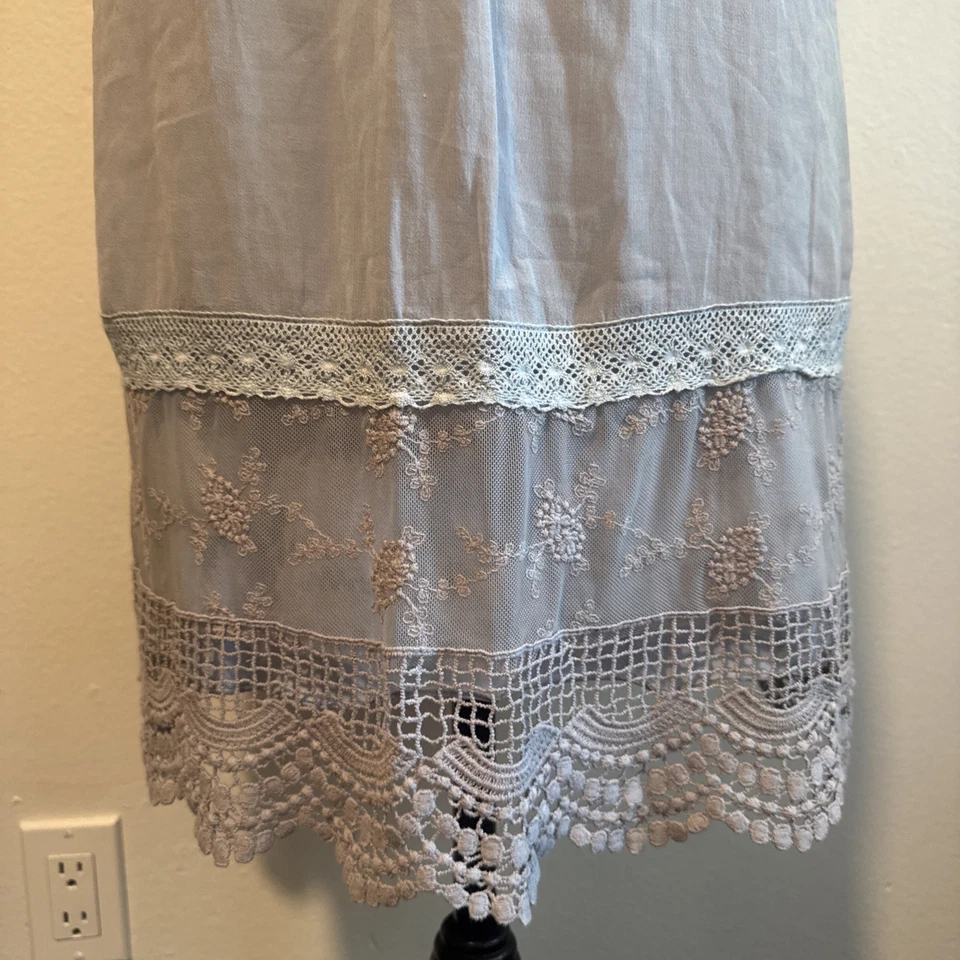 Vestido bohemio bordado con ribete de ganchillo Hazel con ribete de encaje mediano para mujer” Foto 3 de 4