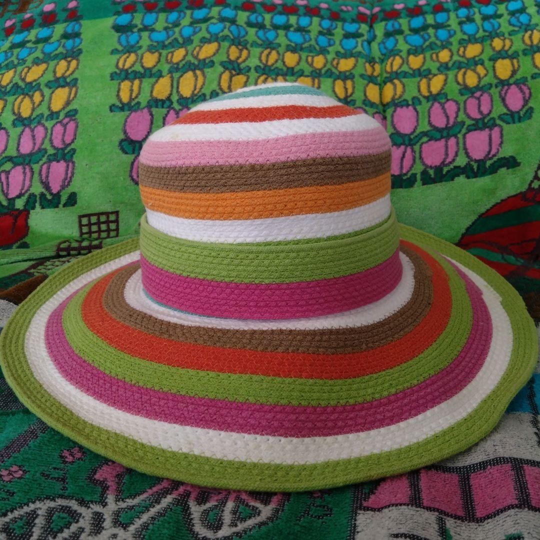 Kate Spade Multicolor Wide Brim Cotton Sun Hat Stripe Japan Authentic View 3