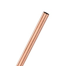 1-Pack Copper Round Tube, 9mm OD 0.5mm Thick 250mm Length Straight Pipe Tubing