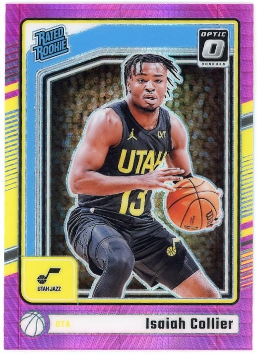 2024-25 Panini Donruss Optic - Rated Rookie Isaiah Collier #295 Pink Hyper Prizm